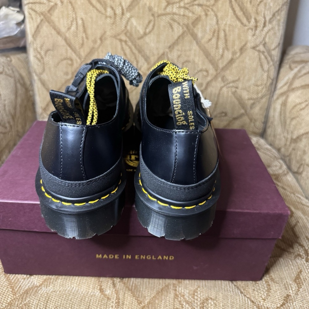 DR MARTENS Made In England Tech 1461 leather Oxford shoes Black UK 11 US 12 - Picture 6 of 10